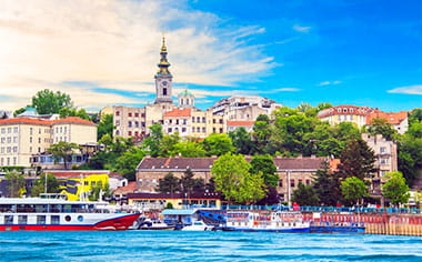 Belgrade on the banks of the Sava River
